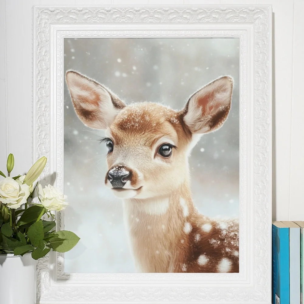 Deer Fawn Wall Art Print Poster Unframed - Watercolor Animal Print - Picture 8 of 9